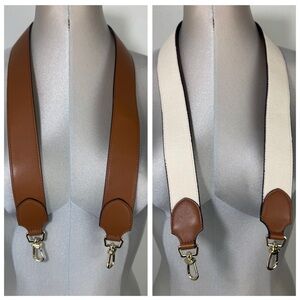 Talli Two Tone Faux Leather Cream, Brown Replacement Shoulder Strap Bag